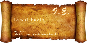 Izrael Edvin névjegykártya